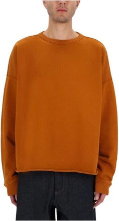 Ymc You Must Create Studio Sweatshirt - Heren - Ronde hals truien - Oranje - L - Katoen - Truien & Vesten