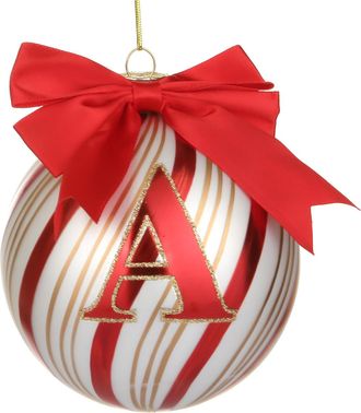 KASANOVA Pallina Natale con lettera A 10 cm Circus rosso