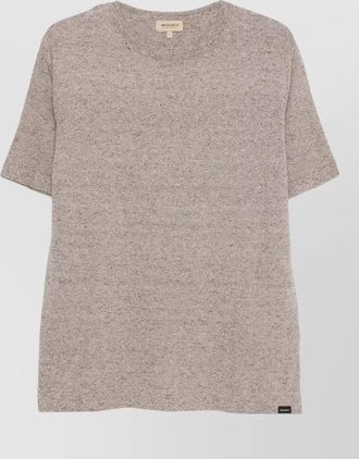 Woolrich linen cotton crew neck textured t shirt