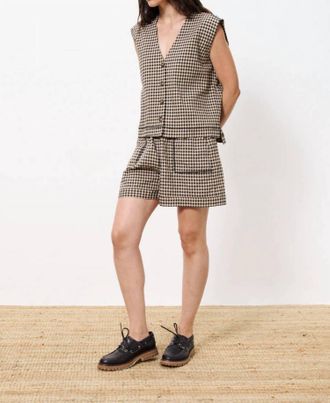 FRNCH Sofia Gingham Short In Noir