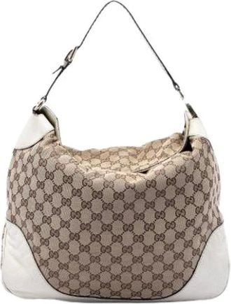 Gucci Pre-owned Charlotte Schoudertas - Dames - Pre-owned - Beige - Maat: ONE Size Leer