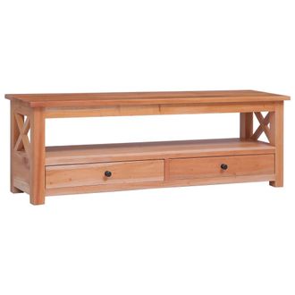 Berkfield Home TV Cabinet 120x30x40 cm Solid Mahogany Wood in Brown | Size: 120 x 30 x 40 cm