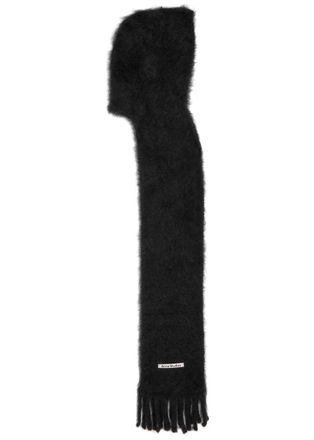 Acne Studios Hooded Brushed Mohair-blend Scarf - Black - One Size