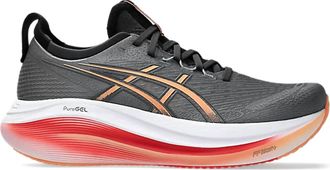 Asics Mens Gel Nimbus 27 Running Shoe In Carbon/mojave