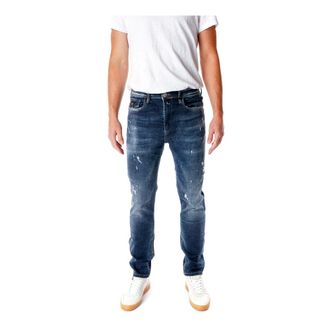 ER Elias Rumelis Relaxed Fit Midwaist Jeans with Unique Details - male - Elias Rumelis - Slim Fit Jeans - Blue - W38 - Jeans