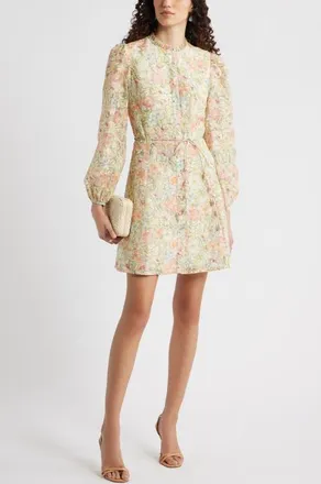 Chelsea28 Floral Embroidered Button-Up Shirtdress in Multi Floral at Nordstrom, Size Medium