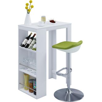 VCM Tavolo bar VCM Tavolo alto con spazio di archiviazione Dimensioni a. 110 x l. 80 x t. 50 cm Tavolo in piedi - Oktola (Sonoma rovere (S&auml;gerau))