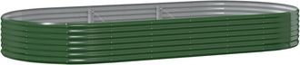 vidaXL Jardinera Arriate Acero Galvanizado Verde 296x140x36 Cm Vidaxl