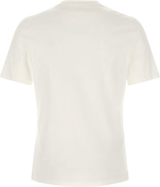 Brunello Cucinelli Logo-Graphic Cotton T-Shirt - White