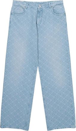 Casablanca Washed Monogram Jeans - Heren - Regular Fit Jeans - Blauw - W30 - Katoen - Jeans