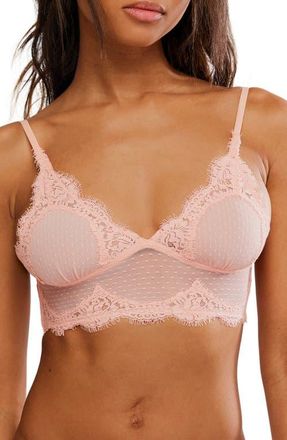 Free People Fiona Longline Bralette in Flamingo Flamenco at Nordstrom, Size X-Large
