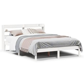 Berkfield Home Bed Frame without Mattress White 140x200 cm Solid Wood Pine