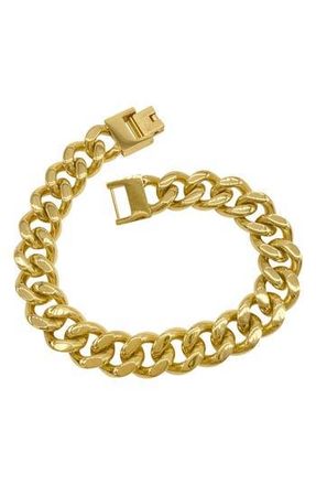 Adornia Water Resistant Chunky Curb Chain Bracelet in Yellow at Nordstrom Rack