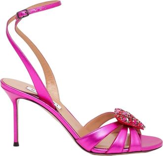 Aquazzura High Heel Sandals, female, Pink, Size: 9 1/2 US Sandals With Crystals Love Me