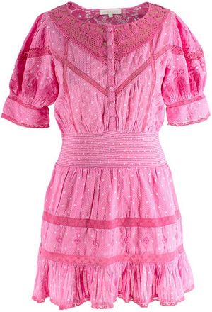 LoveShackFancy Pink Jaislyn Mini Dress Size S