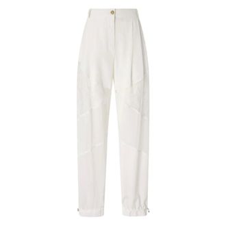 Pinko Tapered Trousers, female, White, Size: L Nacy Trousers