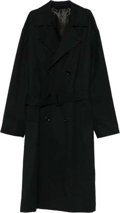 Lardini Zweireihiger Mantel mit G&uuml;rtel