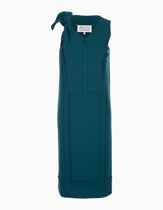 Maison Margiela Womens Maison Margiela Teal Bodycon Dress - Green - Size: 10