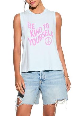 Spiritual Gangster Bowery Be Kind Tank in Crystal Blue at Nordstrom Rack, Size X-Large