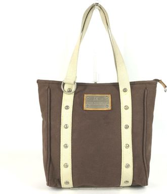 Louis Vuitton Antigua Brown Canvas Shoulder Bag Tote Bag (Pre-Owned)
