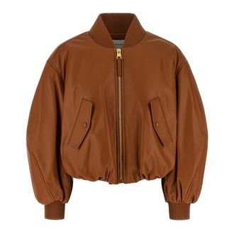 Givenchy Cropped Cocoon Bomber - female - Givenchy - Bomber Jackets - Brown - XS - Jackets