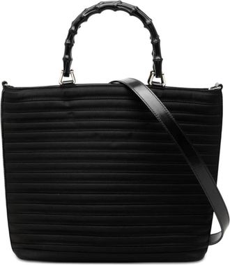 Gucci Pre-owned Gucci Nylon Bamboo Satchel Ladies D0V6N6PIBUL1HQ14