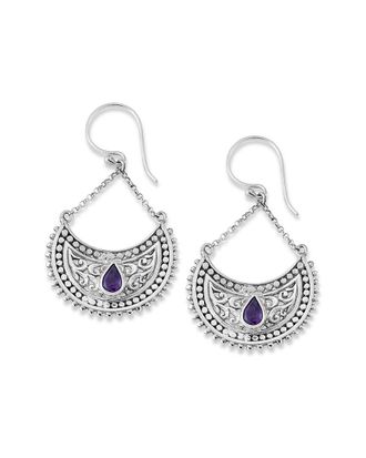 Samuel B. Silver 0.65 Ct. Tw. Amethyst Earrings