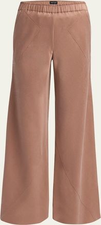 Giorgio Armani Elastic Waistband Wide Leg Trousers