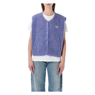 American Vintage Hoktown Gilet - Dames - Jassen - Paars - Maat: Xs/S Fleece