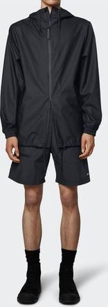 Rains Storm Breaker Elasticated Cuffs Raincoat In Black
