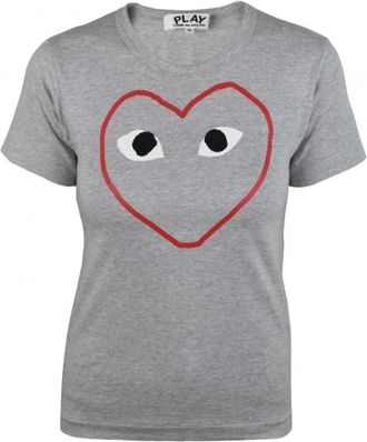 Comme Des Gar&ccedil;ons Cotton - Dames - T-shirts - Grijs - S - Katoen - Tops