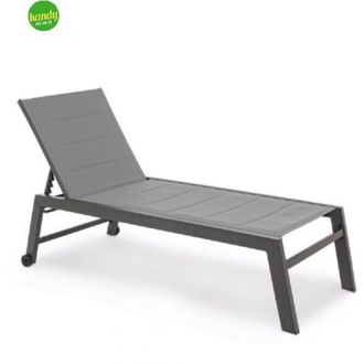 BIZZOTTO Bizzotto - Lettino Hilde alto antracite 42,5 x 200 x 65 cm