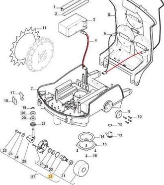 STIGA Sports Rueda Delantera Stiga Front Wheel Pieza Original Robot Cortac&eacute;sped