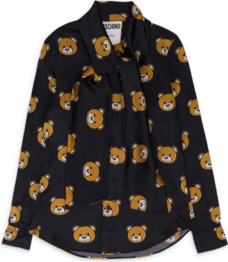 Moschino BLACK TEDDY BEAR-PRINT T-SHIRT