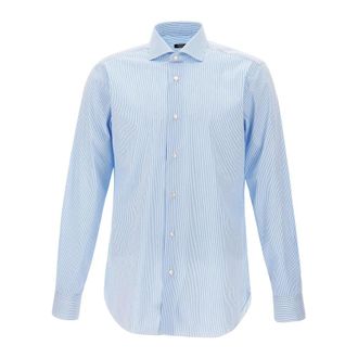 Barba Casual Shirts, male, Blue, Size: 5XL Barba Shirts Blue