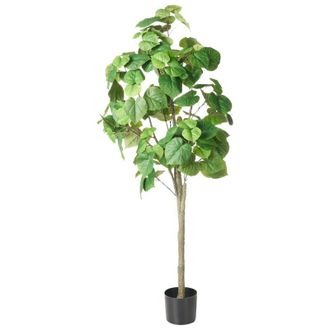 Beliani Planta Artificial En Maceta &Aacute;rbol Decorativo Falso Ficus Verde 160 Cm Ficus Tree