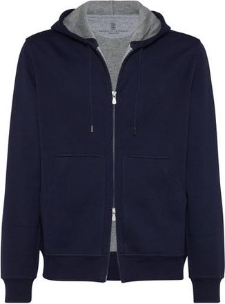Brunello Cucinelli Double cloth sweatshirt in Cobalt at Nordstrom, Size Xxx-Large Eu