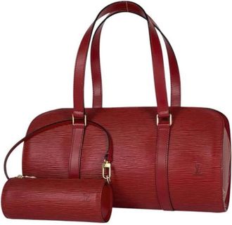 Louis Vuitton Tweedehands leren Louis Vuitton tassen - Dames - Vintage Handtas - Rood - ONE Size - Vintage