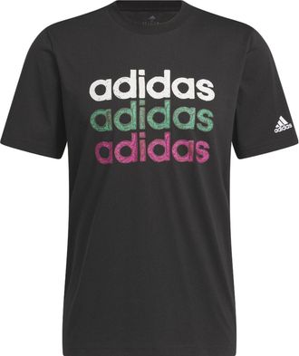 adidas Multilinear Sportswear Graphic Short Sleeve T-Shirt Black HS2523
