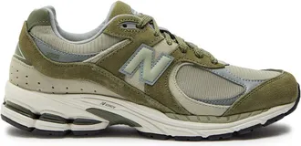 New Balance New Balance 2002R Panelled Suede and Mesh-knit Sneakers - Olive - 10 (IT44 / UK10)