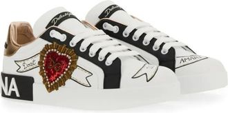 Dolce & Gabbana Low-Top Sneaker - Sneaker Portofino - Gr. 41 (EU) - in Weiß - für Damen