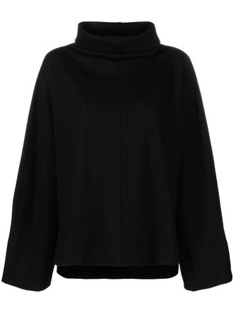 Issey Miyake mock-neck wide-sleeved top - Black