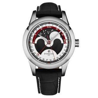 Perrelet Moonphase Automatic Black Dial Mens Watch A1039/4