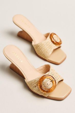 Cecelia New York Checker Raffia Heels