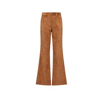Moncler Moncler Corduroy Wide Leg Pants, Women, Beige, Size: 40