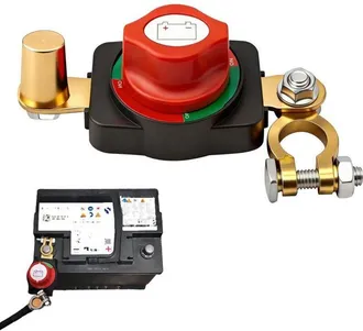 OEM Disyuntor De Bater&iacute;a De 12v-48v, Interruptor De Desconexi&oacute;n Ajustable De 180&deg; En Abs Y Cobre, Aislador De Bater&iacute;a Antidescarga Para Autom&oacute;vil, Barco, 