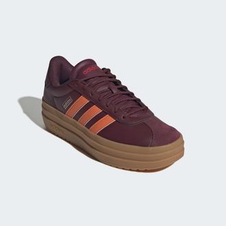 adidas Plateausneaker ADIDAS SPORTSWEAR VL COURT BOLD, Damen, Gr. 38,5, maroon, dusky orange, pure ruby, Leder, Synthetik, Schuhe Plateausneaker, Design auf 