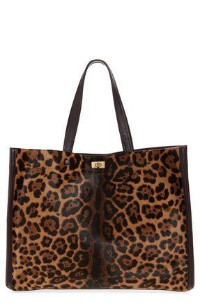 Anya Hindmarch Mortimer Leopard Print Genuine Calf Hair Tote at Nordstrom