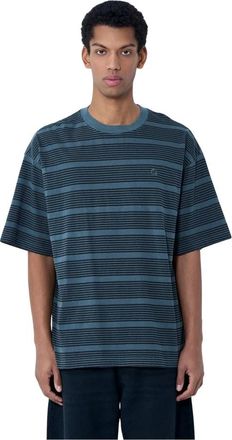Carhartt Work in Progress Gestreept katoenen jersey T-shirt - Heren - T-shirts - Grijs - XL - Katoen - Tops
