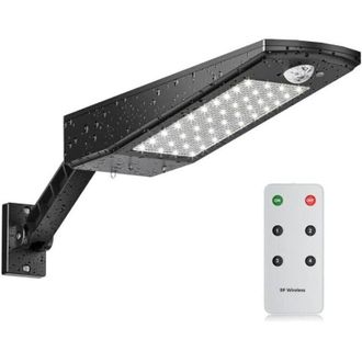 OEM Foco Solar Exterior Impermeable Crezuo Ip65 Con 48 Led, Soporte Ajustable Y Control Remoto, Luz Solar Para Jard&iacute;n Con Sensor De Movimiento.-crezuo